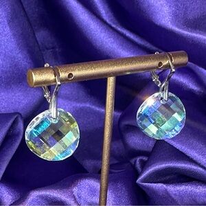 Marea Crystal Sterling Silver Drop Earrings, Made in Czech Republic w/Swarovski